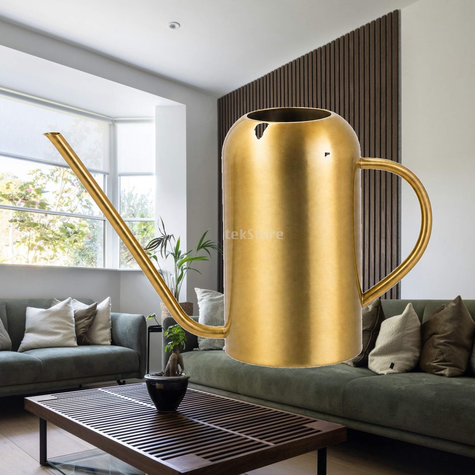 Watering Can - Roestvrijstalen gieter met lange tuit, 1,5
