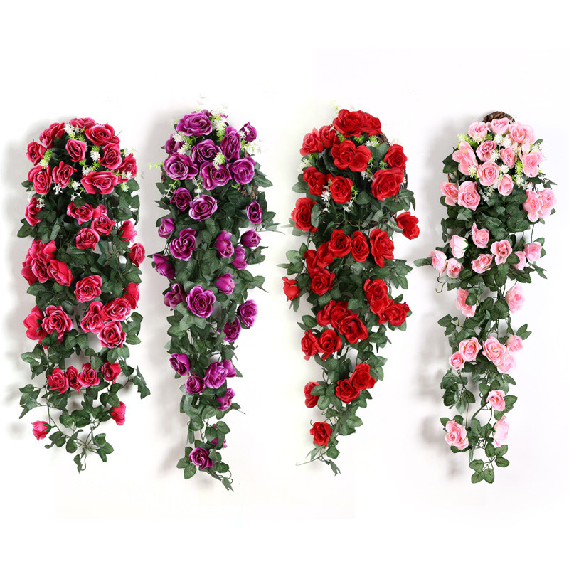 Indoor Herb Garden - Kunstmatige Opknoping Bloemen Fake Rose Wijnstok