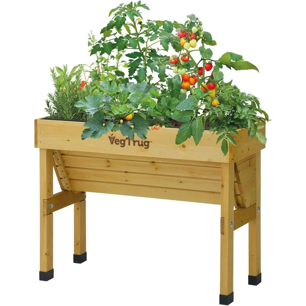 Vertical Planter - Natuurlijke kleine 1m wandgemonteerde moestuinbak -