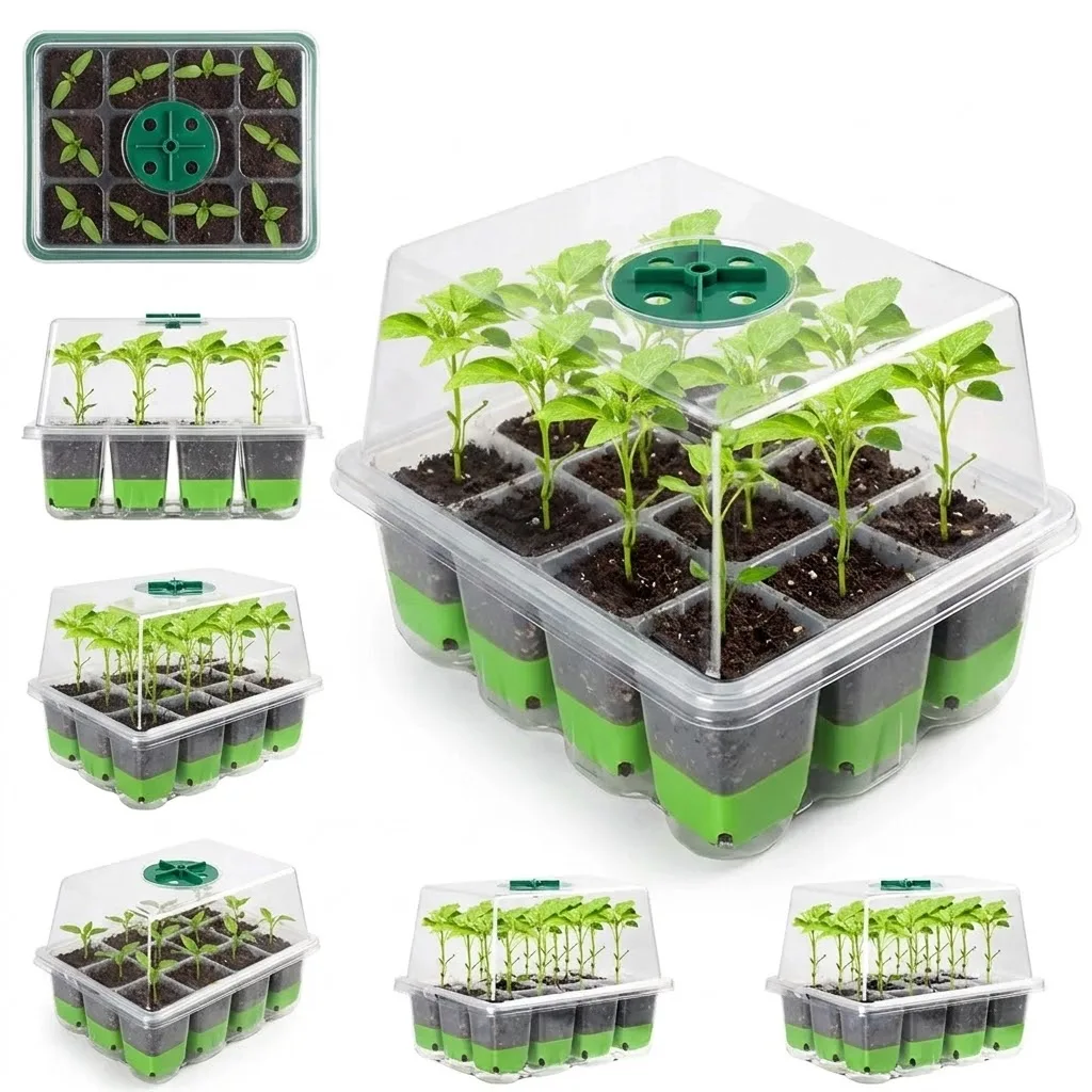 12-cel zaaitray met transparan - Seed Starter Tray recensie en prijs